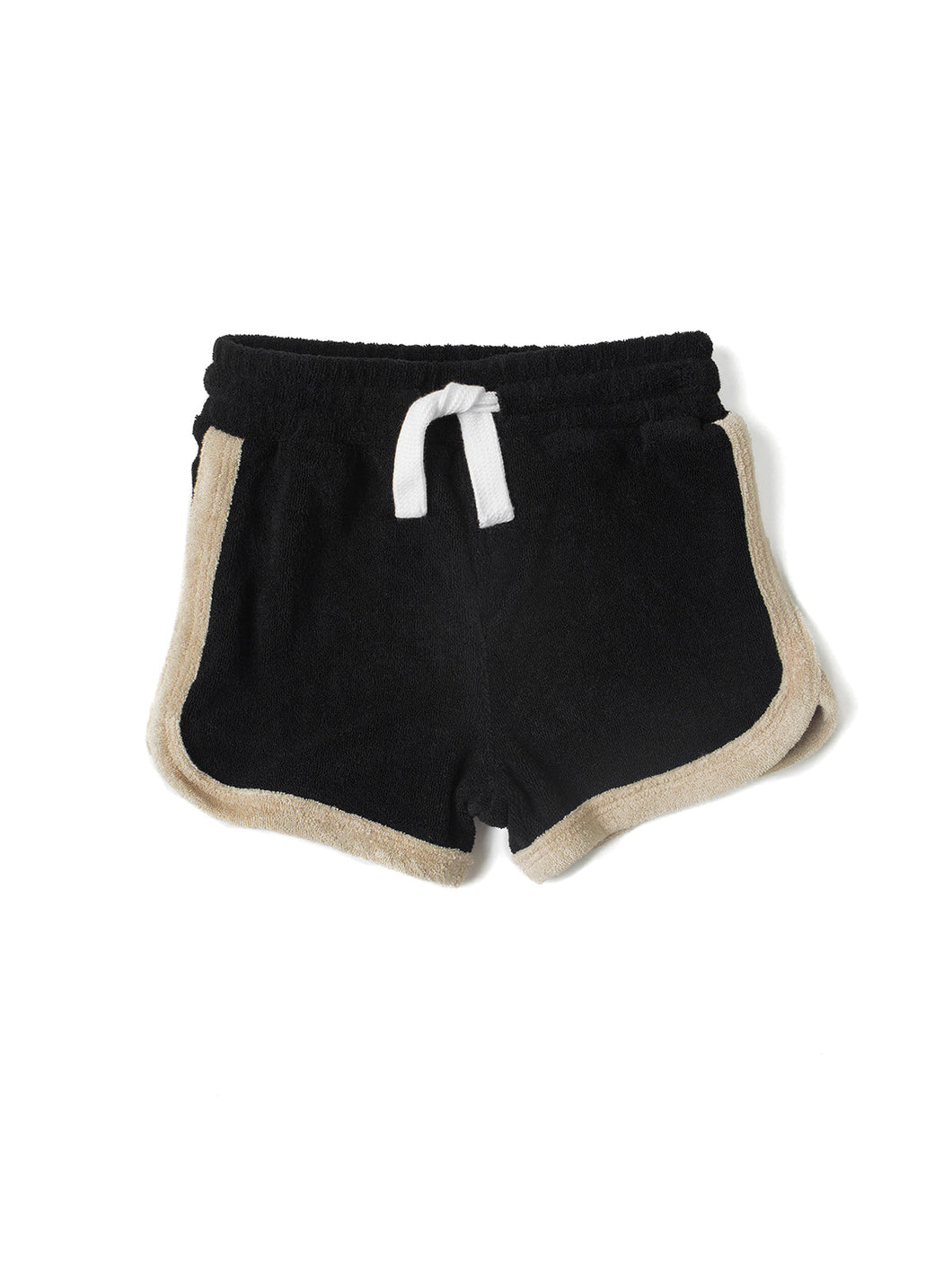 Terry Cloth Track Short - Black