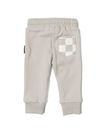 CHECKERED POCKET JOGGER - FOG