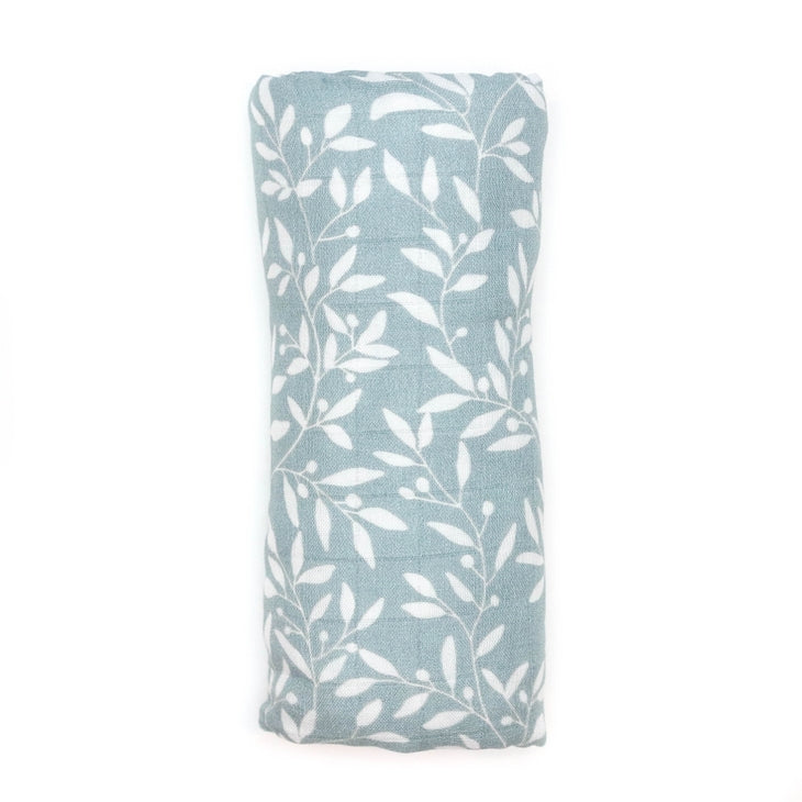 Muslin Swaddle : Blue Floral
