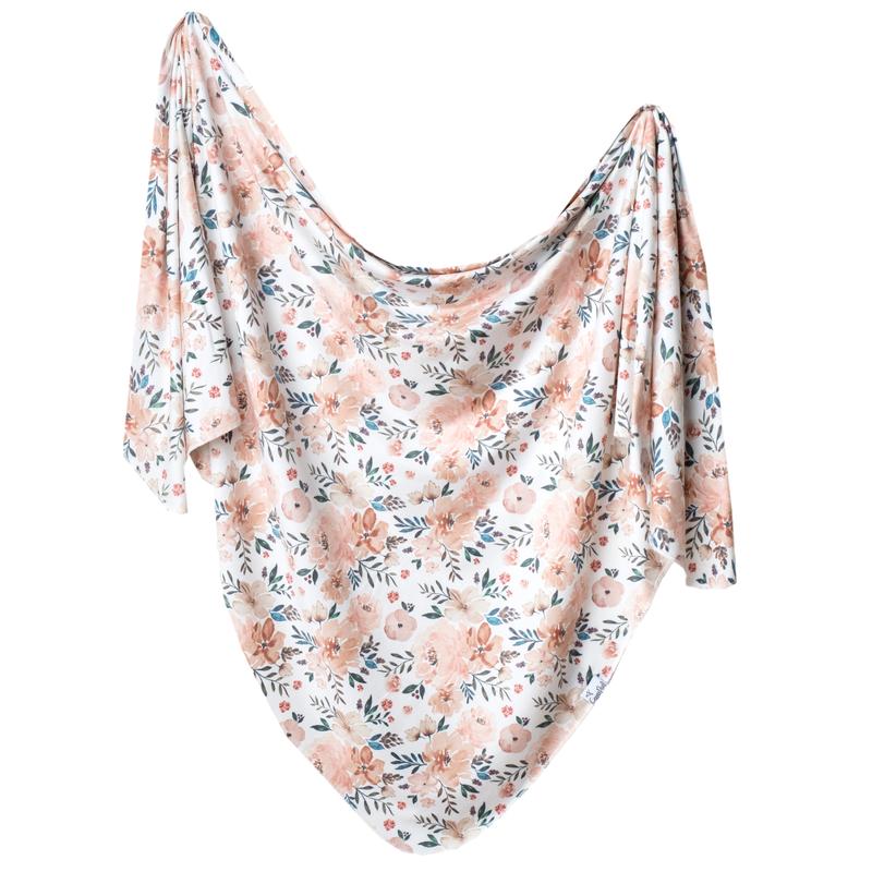Autumn Knit Swaddle Blanket-Copper Pearl