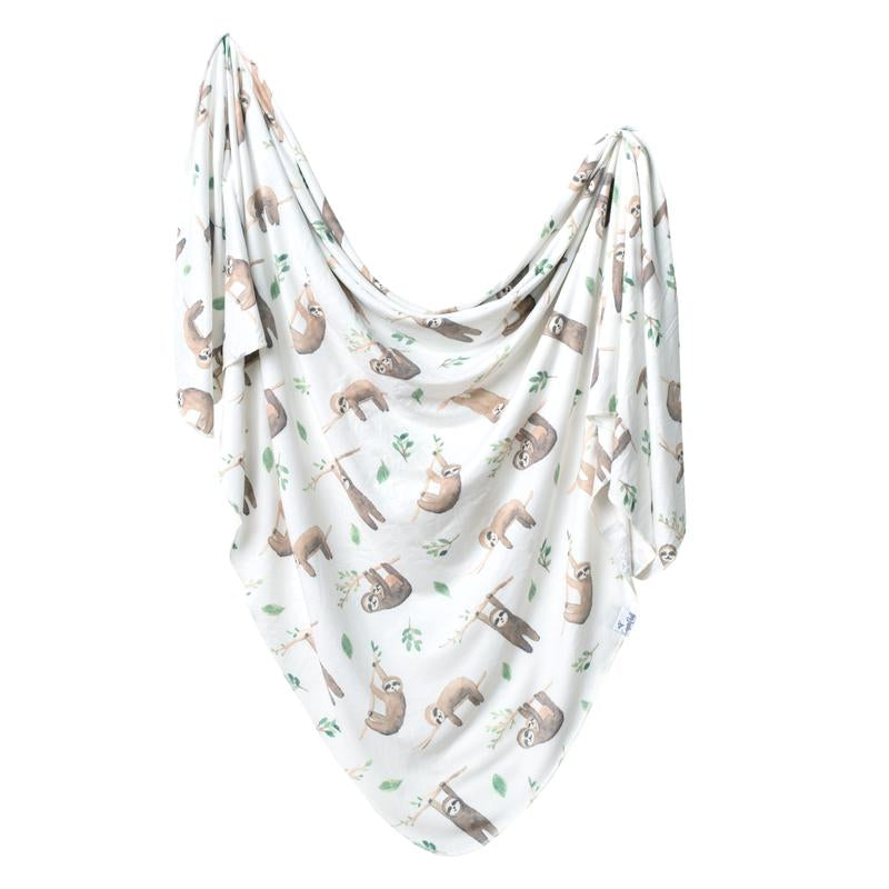 Noah Knit Swaddle Blanket-Copper Pearl