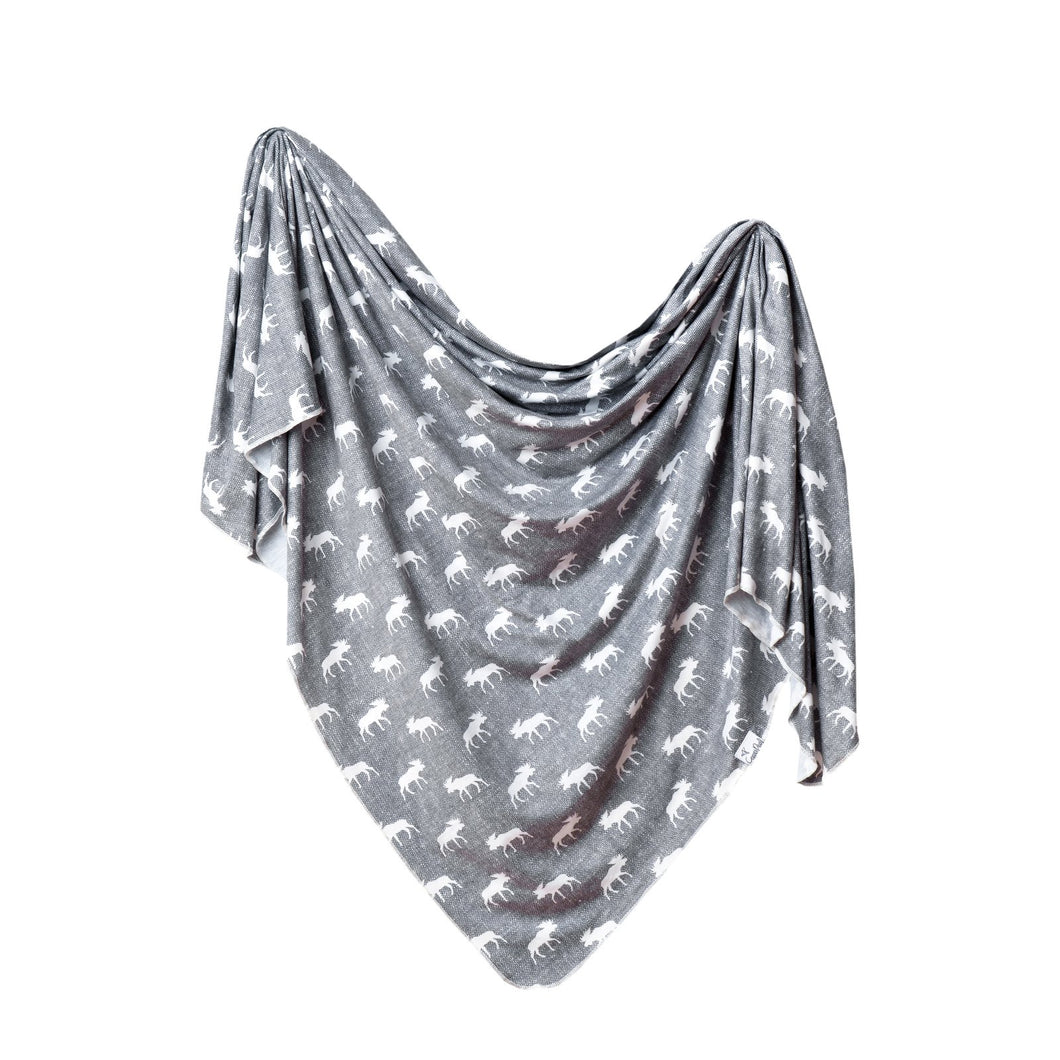 Scout Knit Swaddle Blanket-Copper Pearl