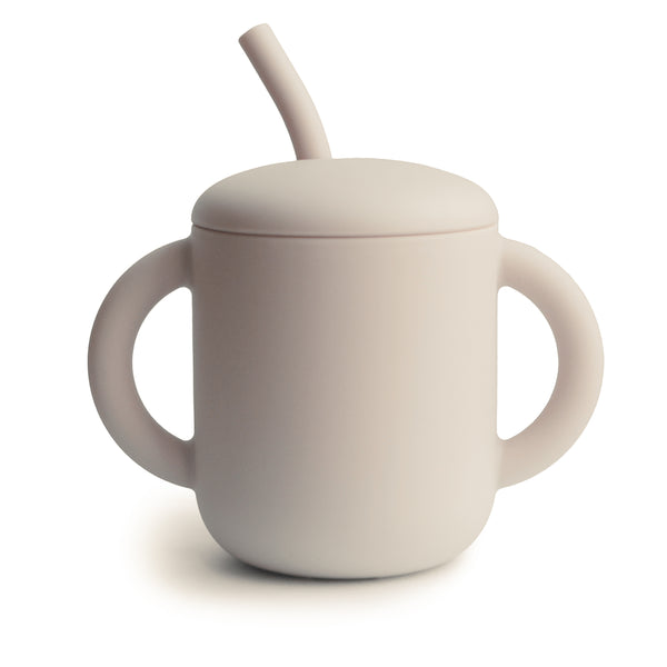Silicone Training Cup + Straw (Shifting Sand)