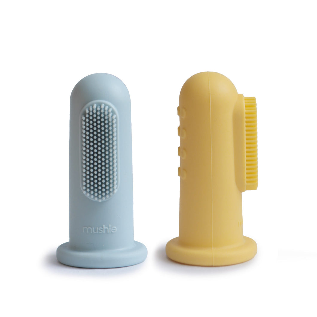 FINGER TOOTHBRUSH (POWDER BLUE/DAFFODIL)