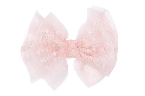 TULLE FAB CLIP: rose quartz