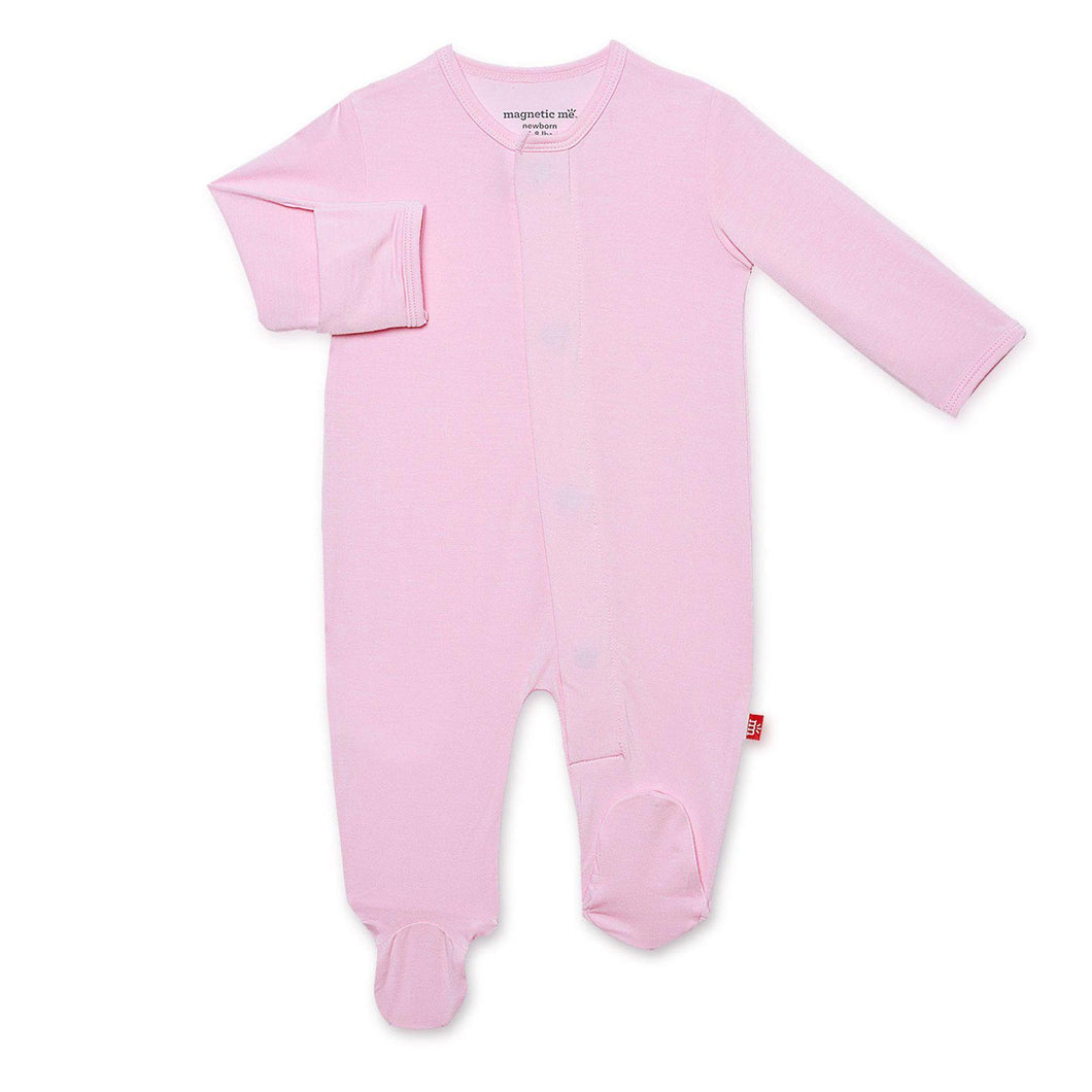 cake my day pink solid modal magnetic footie