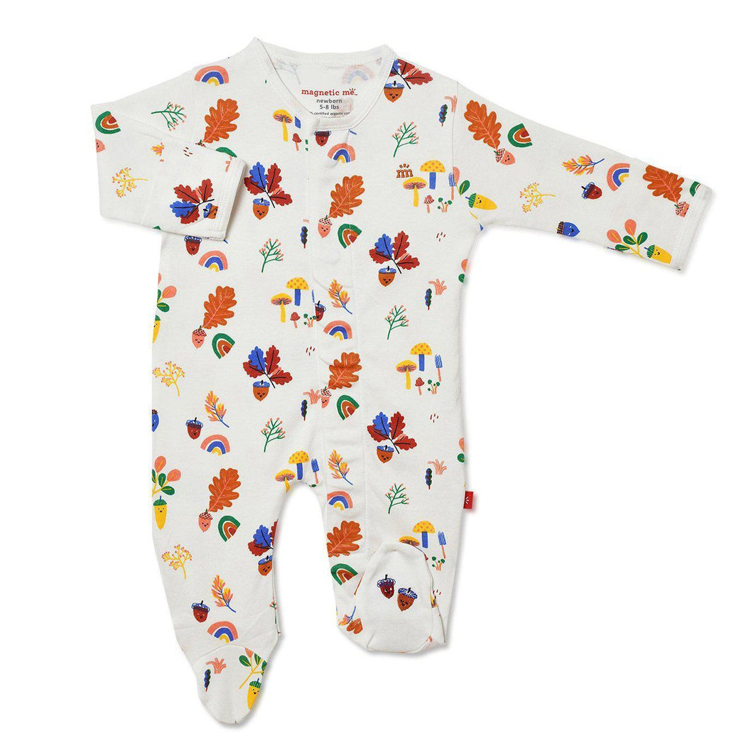 happy harvest organic cotton magnetic footie