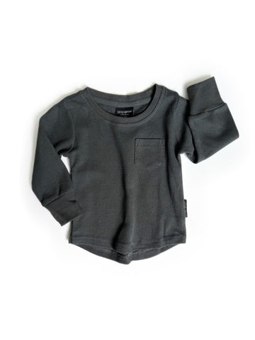 Waffle Top- Pewter