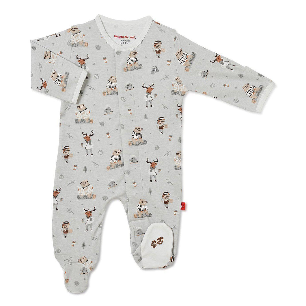 perfect sunday organic cotton magnetic footie Magnetic Me