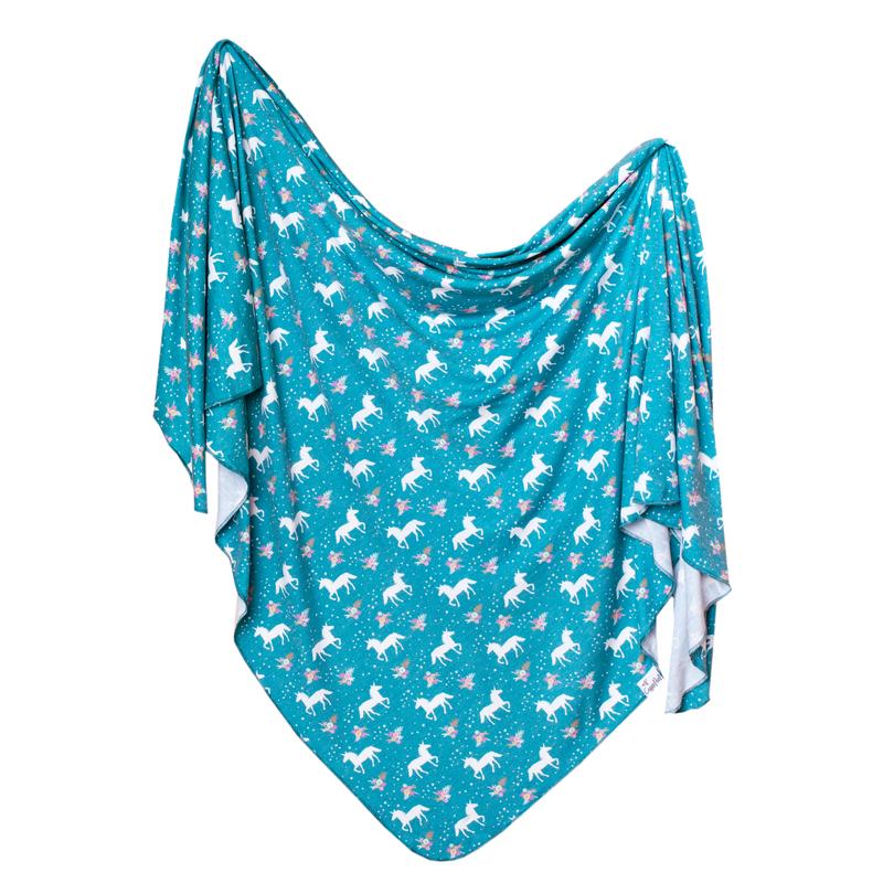 Whimsy Knit Swaddle Blanket-Copper Pearl