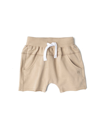 RAW EDGE HAREM SHORT - BEIGE