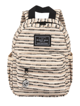 Backpack (Black Striped Canvas)
