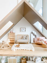 Dollhouse Nursery Crib + Mattress | Natural Wood