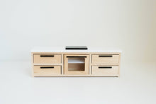 Dollhouse Straight Kitchen Base Cabinets Cooktop Oven | Wood