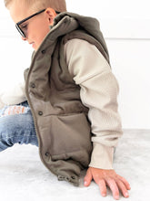 Hooded Puffer Vest - Army Green