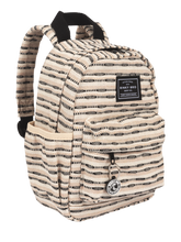 Backpack (Black Striped Canvas)