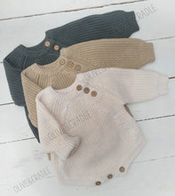 Baby Knit Jumper Romper neutral knits Baby clothes Elliot