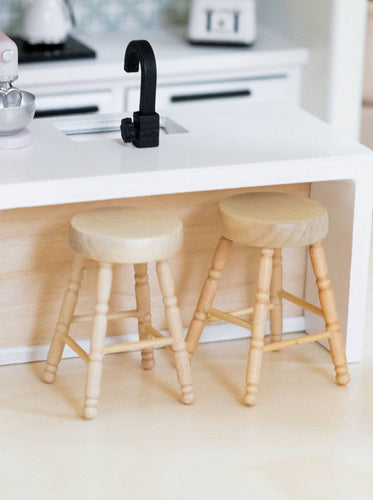 Dollhouse Classic Barstool | Natural Wood