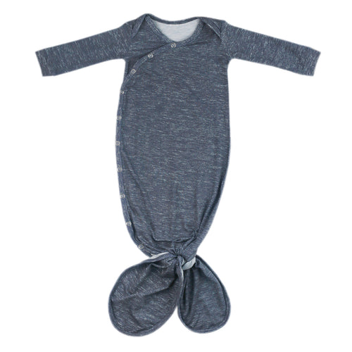 Copper Pearl Denim Newborn Knotted Gown