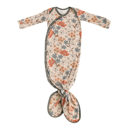Copper Pearl Eden Newborn Knotted Gown