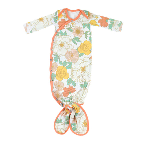 Copper Pearl Rose Newborn Knotted Gown