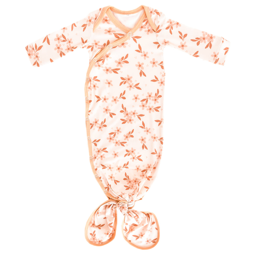 Copper Pearl Rue Newborn Knotted Gown