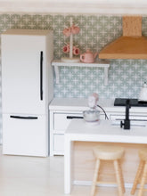 Dollhouse Refrigerator | White with Black Hardware