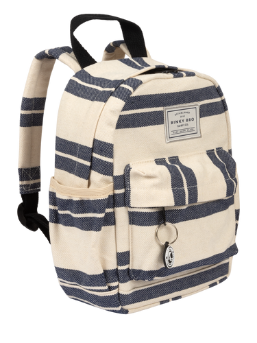 Backpack (Navy Striped Canvas)