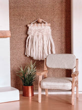 Dollhouse Open Frame Lounge Chair | Natural Wood + Gray