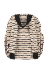 Backpack (Black Striped Canvas)