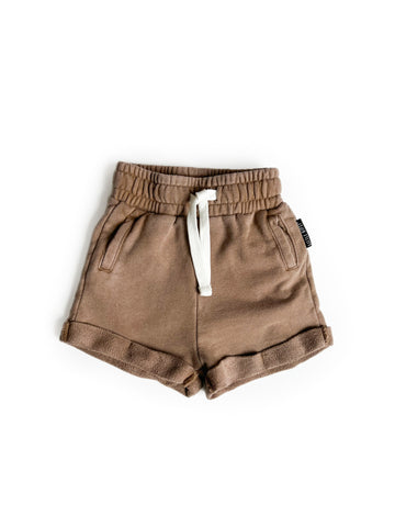 Little Bipsy IMPERFECT ACID WASH SHORTS - SAND