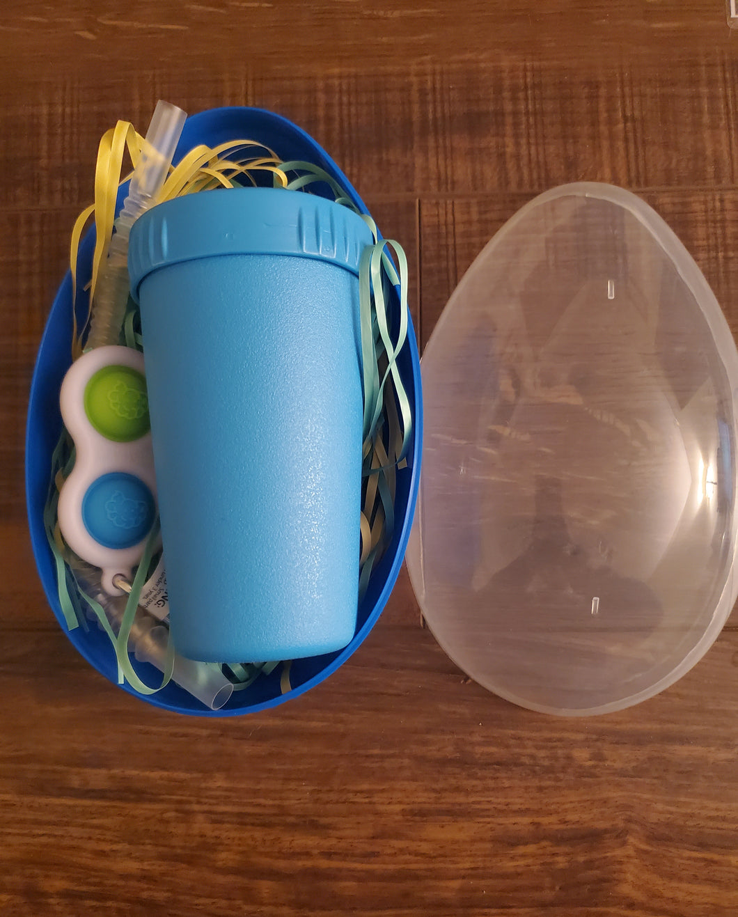 Easter Egg Blue With Straw Cup, and Key Chain