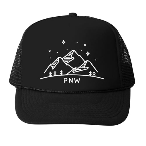 PNW stars black Trucker Hat