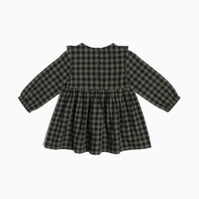 Pine Checkered Print Flannel Baby Girl Dress