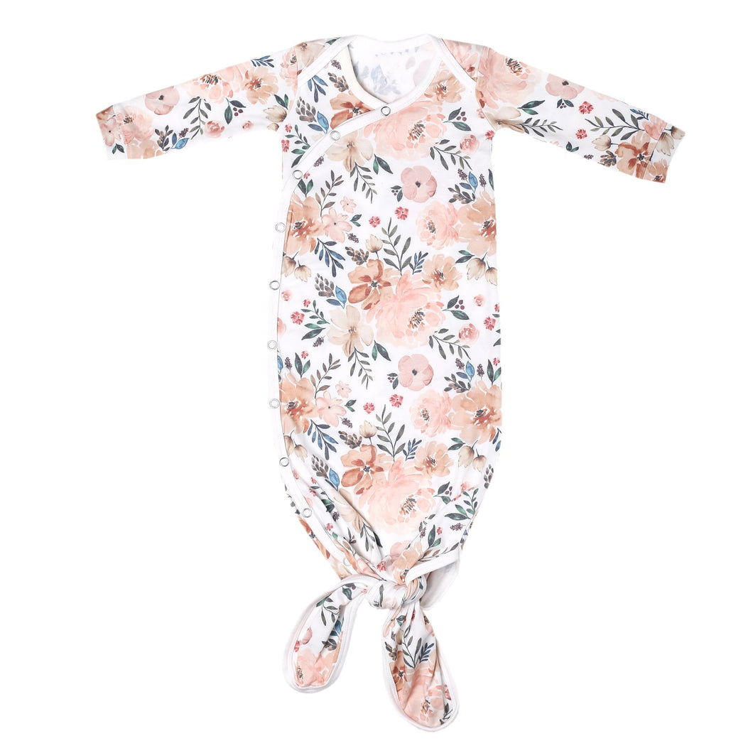 Copper Pearl Autumn Newborn Knotted Gown