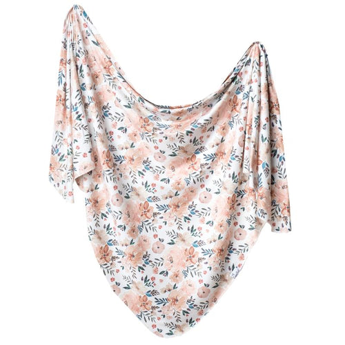 Autumn Knit Swaddle Blanket-Copper Pearl