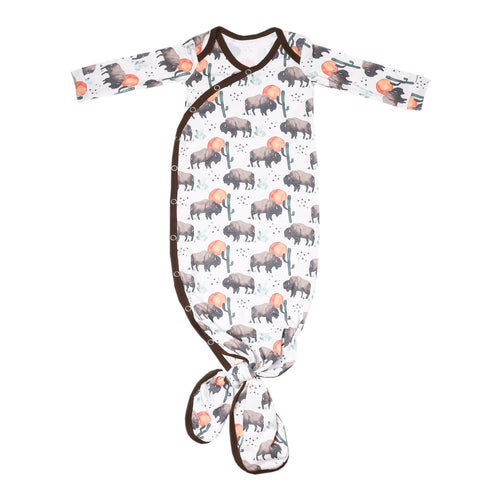 Copper Pearl Bison Newborn Knotted Gown
