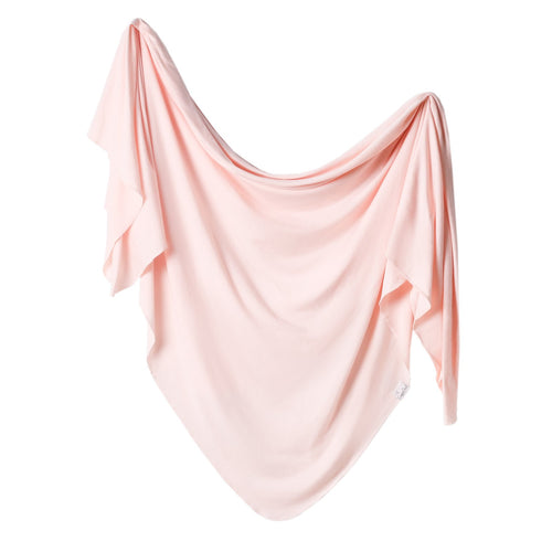 Blush Knit Swaddle Blanket-Copper Pearl