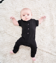 Classic Snap Romper - Black