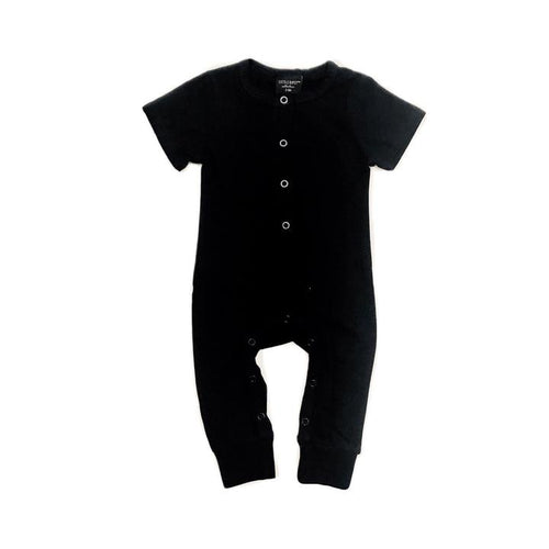 Classic Snap Romper - Black