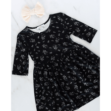 Cleo Pleated Dress - Daisy Noir