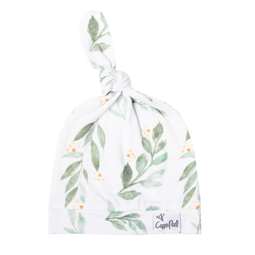 Fern Top Knot Hat -Copper Pearl