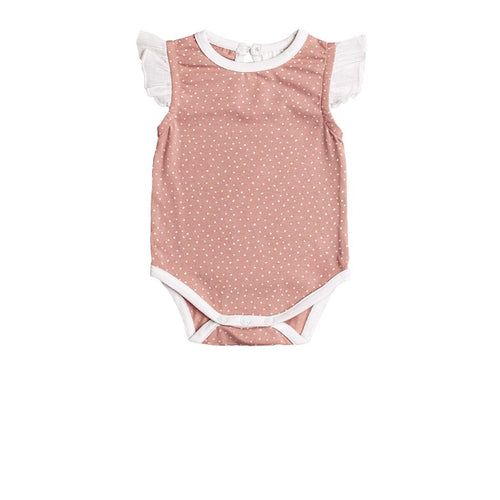 Flutter Sleeve Tank Bodysuit Dots