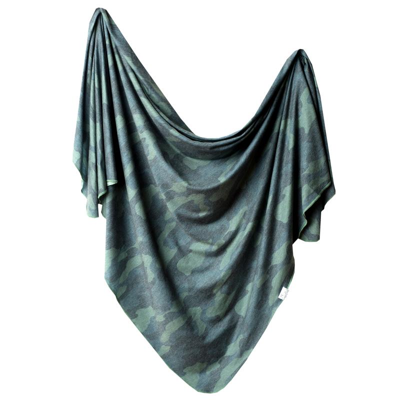 Hunter Knit Swaddle Blanket-Copper Pearl