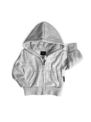 CLASSIC ZIP HOODIE - LIGHT HEATHER GREY