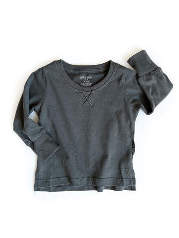 LONG SLEEVE TEE - PEWTER