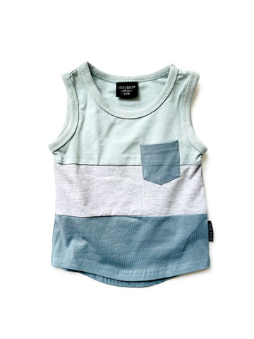 BLOCK POCKET TANK - WAVES