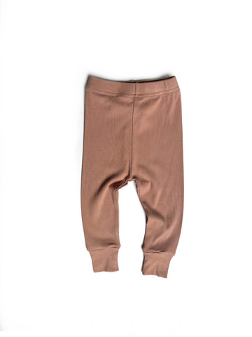 RIBBED LEGGING - CLAY