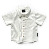 Linen Button Up - White