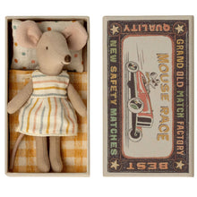 Maileg Big Sister Mouse in a Box, Spring Striped Dress